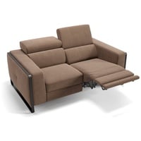 Sofanella 2-Sitzer Stoff Manzano, Relaxsofa, Designsofa, Designer Couch, Italienisches Sofa, 2er Sofa braun