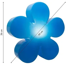 8 seasons design GmbH Motivleuchte Shining Flower Kunststoff Durchmesser 40 cm Solar blau