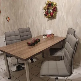 MCW Esszimmerstuhl MCW-C41, Stuhl Küchenstuhl, höhenverstellbar drehbar, Kunstleder MVG-zertifiziert ~ creme