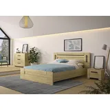 Schlafzimmer-Set GAMI "Sofia", gold (eiche goldfarben), B/H: 180cm x 200cm, Schlafzimmermöbel-Sets