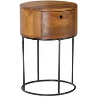 Wohnling Livetastic Nachttisch, Sheesham, (40 x 40 x 60