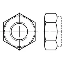 DIN 980 Sechskantmutter, Klemmteil Metall, Edelstahl A4 VM8 KP