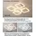 Eurotondisplay.com LED Deckenlampe DF-4+1 Deckenleuchte Leuchte Lampe mit Fernbedienung Lichtfarbe/Helligkeit einstellbar dimmbar Deckenlampe LED Deckenleuchte - Weiß