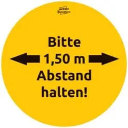 AVERY ZWECKFORM Hinweisetiketten Abstand halten gelb 49403 Corona