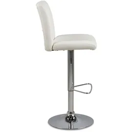 Actona 2er-Set Actona Barhocker Sylvia Lederoptik Weiß