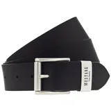 Mustang Herrengürtel Leder schwarz 80 cm