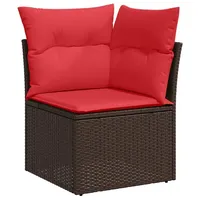 vidaXL Gartenlounge-Set 9-tlg. braun