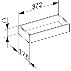 Keuco Aufbewahrungsbox, 178x372x71mm, 49010890200, Farbe: Eiche