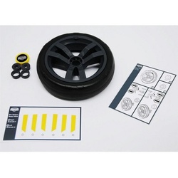 BERG Gokart Ersatzteil, Buzzy - Rad grau-schwarz 9x2 (gelbe Kappe)