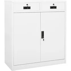 Büroschrank Weiß 90x40x102 cm Stahl