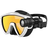 Taucherbrille,Schwimmbrille Schnorchelmaske für Erwachsene, Tauchmaske mit Nasenabdeckung 180°Panorama HD Anti Nebel Anti-Leck Taucherbrille für Tauchen, Schnorcheln und Schwimmen