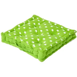 Homescapes Sitzkissen, grün 40 x 40 x 10 cm, & Polyester,