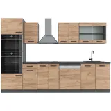 Vicco Küchenzeile R-Line 300 cm anthrazit/eiche