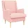 vidaXL Sessel 72 x 71 x 70 cm Rosa mit Kissen