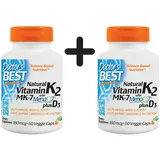 Doctor's Best Doctors Best Natural Vitamin K2 MK-7 with MenaQ7 plus D3 - 180 mcg, 60