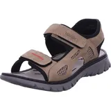 Rieker Freizeitsandalen Herren Beige/Schwarz 45