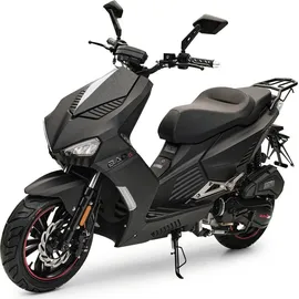 Burnout Motorroller BAD s Mattschwarz 50ccm 25 kmh Mofa Sportlich Scooter