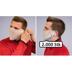 Mundschutz, Mund- und Nasenmaske 2.000 Stk Einwegmaske aus Ökotex-zertifiziertem Vlies : Farbe - Blau
