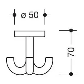 Hewi Dreifach-Drehhaken tiefschwarz 477.90.050