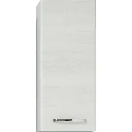 Saphir Hängeschrank SAPHIR "Quickset Wand-Badschrank 30 cm breit mit 1 Tür und 2 Glas-Einlegeböden", weiß (eiche weiß, eiche weiß), B:30cm H:70cm T:20cm, Holzwerkstoff, Schränke, Hängeschrank, Badezimmer-Hängeschrank inkl. Türdämpfer, Griffe in Chrom Glanz