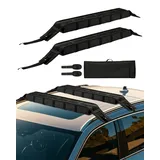 Vevor Weiche Dachgepäckträgerpolster (838 mm) großes universelles Autodachgepäckträgerpolster, 80 kg belastbar, für Kajaks mit 2 Zurrgurten & tragbarer Aufbewahrungstasche für Snowboard