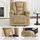 MCombo Relaxsessel 7008 Stoff 90 x 105 x 94 cm Beige mit Liegefunktion, elektrisch, Massage- und Wärmefunktion