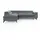 S-Style Eckcouch Cord 2-Sitzer Grau