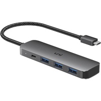 uni USB C Hub mit 100W Power Delivery, 3*USB A Datenports Multiport für MacBook Pro/Air, iPad Pro/Air, Surface Go, XPS, Pixelbook und mehr Type C Geräten