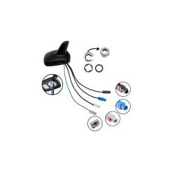 Aktive Antenne Shark AM/FM/DAB+/GPS Universelle Dachantenne in Haifischflosse...
