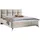 Mirjan24 Polsterbett Genua, Bett mit Bettkasten, Polsterkopfteil, Gasdruckfeder und Metallfüße (Farbe: Fresh 01, Größe: 140x200 cm, - Beige