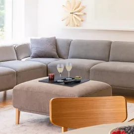 Relaxdays Sofatablett Armlehne, Bambus, Armlehnentisch für Couch und Sofa, BxT: 42 x 34 cm, Sofaablage Getränke, braun