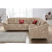 sit&more Ecksofa Salsa L-Form, mit Federkern, wahlweise mit Bettfunktion beige