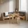 livinity Eckbankgruppe, Tiberio Goldkraft Eiche 210 x 150 cm mit Tisch