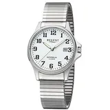 Goodvinilos Regent Zugband Herrenuhr silberfarben F-1433