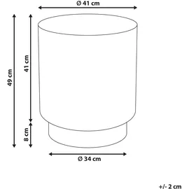 Beliani Beistelltisch Metall blaugrün rund ⌀ 41 cm ABRA