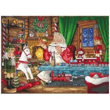 Letistitch Kreuzstich Stickpackung Wir bereiten uns auf Weihnachten vor Zählmuster