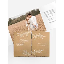 Dankeskarten Hochzeit selbst gestalten mit Spruch und Fotos im Onlinedesigner bei Meine-Kartenmanufaktur.de