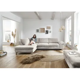 die planbar Ecksofa MP-IN14007 306x84x197 cm Cord Recamiere links ohne Bettfunktion - ohne Kopfstütze beige (ecru) (46009009-0)