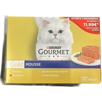 PURINA Gourmet Gold Mousse Multi 24 Dosen Von 85Gr Nassfutter Für Katzen