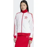 adidas Trainingsjacke ADIDAS ORIGINALS "CLASSIC TT", Damen, Gr. XL, rot (weiß, better scarlet), Obermaterial: 52% Baumwolle, 48% Polyester, normal, Jacken Trainingsjacke