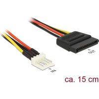 DeLock Stromkabel SATA 15-Pin Stecker auf Floppy 4-Pin Stecker,