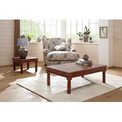 Couchtisch HOME AFFAIRE "Jaya", braun, B:120cm H:40cm T:75cm, Tische, mit dekorativen Fräsungen an den Beinen