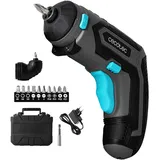 Cecotec Akku-Schraubendreher mit 90o Winkelaufsatz PowerGyro 3500 Angle Set. 4V, 1500mAh Akku, 6,35mm Sechskant-Bitaufnahme, inklusive Koffer und Zubehör