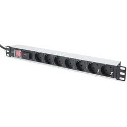 DIGITUS 1HE Aluminium Steckdosenleiste 7-fach