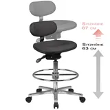 FineBuy Rollhocker Polyester Schwarz