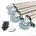 Tischbeine 4er Set 710 mm mm Grau/Weiß