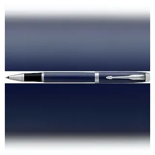 Parker IM Tintenroller blaumatt/silber 0,5 mm, Schreibfarbe: schwarz, 1 St.