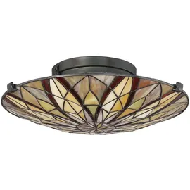 Quoizel Tiffany Victory 2 Leuchtmittel Multicolour Glas