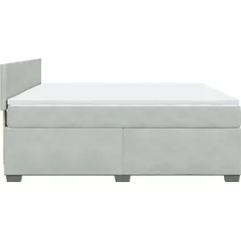 vidaXL Boxspringbett 180 x 200 cm Hellgrau