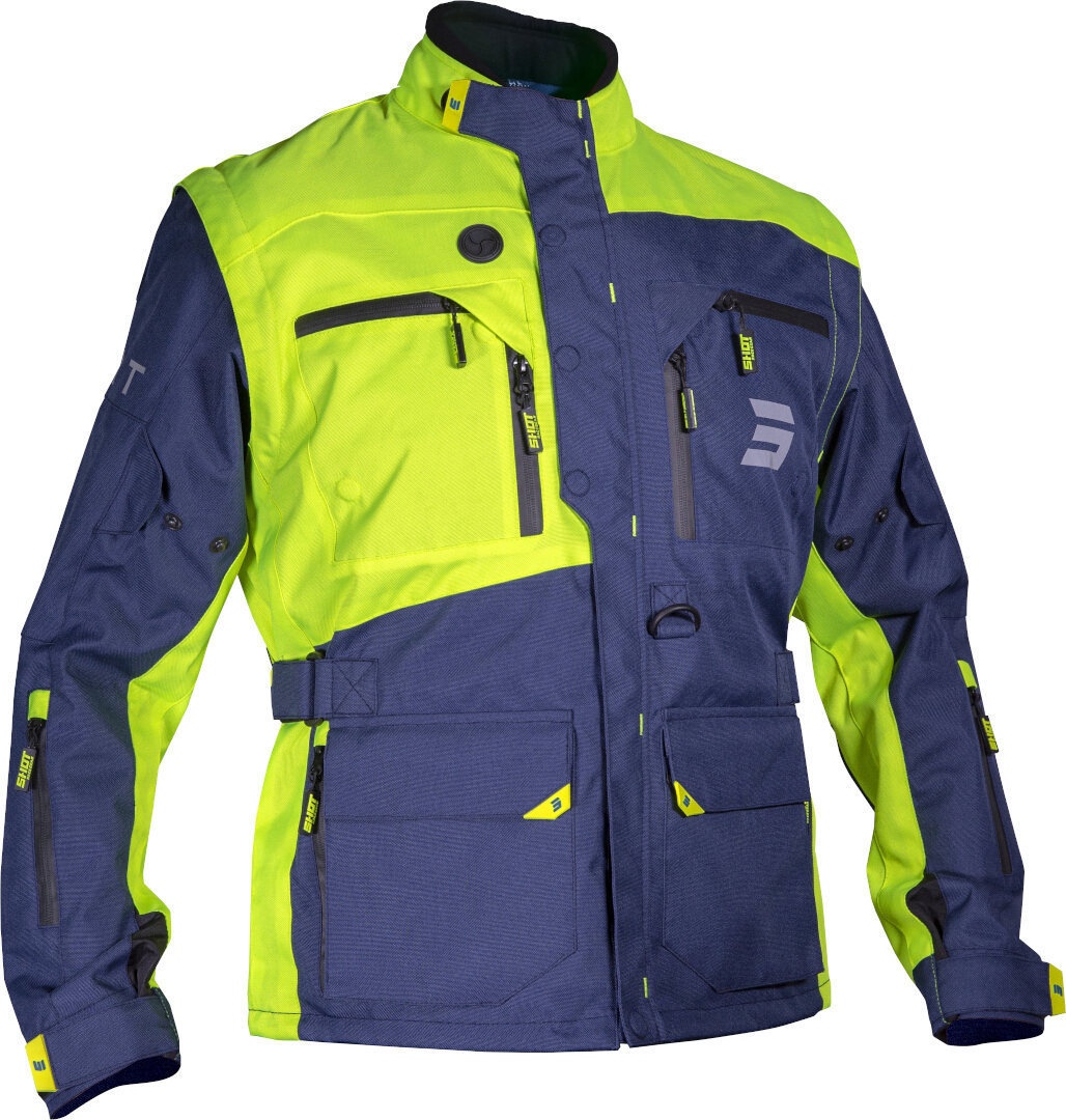 Shot Racetech Motocross Jacke, blau-gelb, Größe 3XL für Männer